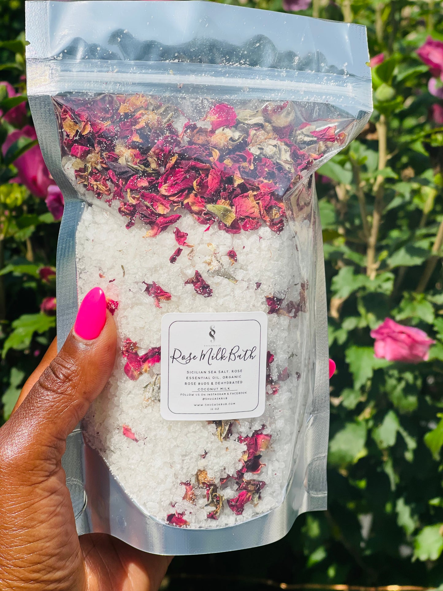 Rose Milk Bath Salts